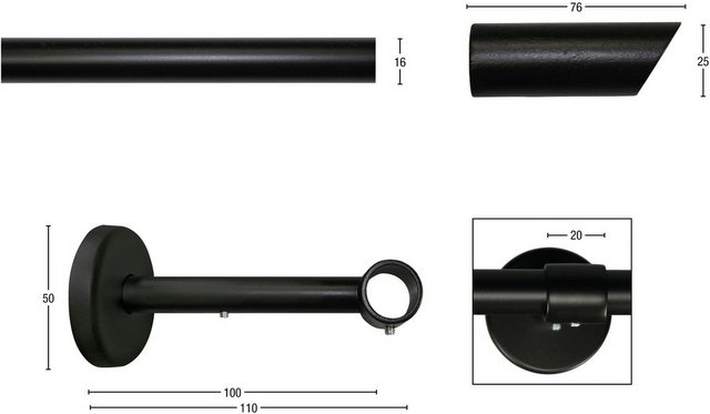 Gardinenstange »Zyli«, GARESA, Ø 16 mm, 1-läufig, Wunschmaßlänge-Gardinenstangen-Inspirationen