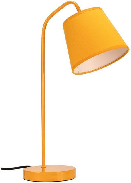 andas Tischleuchte »Erig«, Tischlampe max20W E14 Gelb 230V Metall/Stoff-Lampen-Inspirationen