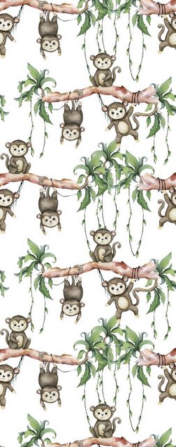 Marburg Kindertapete, matt, (1 St), Dschungeloptik, Affen, gut lichtbeständig, hochwaschbeständig-Tapeten-Inspirationen
