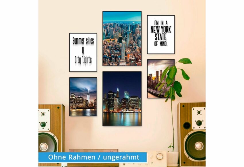 Artland Poster »Die Metropole New York«, Amerika (6 Stück), Poster, Wandbild, Bild, Wandposter-Bilder-Ideen für dein Zuhause von Home Trends