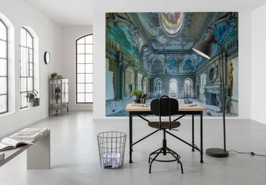 Komar Vliestapete »Palazzo blu«, glatt, bedruckt, Barock, Destroyed-Effekte, (7 St), lichtbeständig und wasserfest-Tapeten-Ideen für dein Zuhause von Home Trends