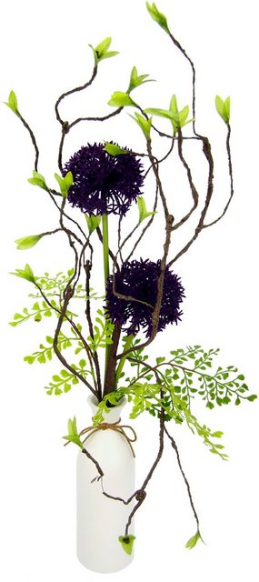 Kunstblume »Arrangement Allium«, I.GE.A., Höhe 63 cm, Vase aus Keramik-Kunstpflanzen-Inspirationen
