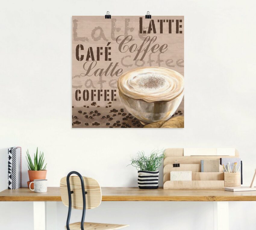 Artland Wandbild »Milchkaffee«, Getränke (1 Stück), in vielen Größen & Produktarten - Alubild / Outdoorbild für den Außenbereich, Leinwandbild, Poster, Wandaufkleber / Wandtattoo auch für Badezimmer geeignet-Bilder-Ideen für dein Zuhause von Home Trends