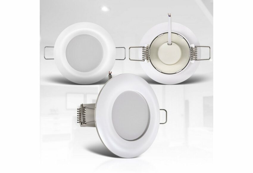 B.K.Licht LED Einbauleuchte, LED Einbaustrahler Badlampe IP44 5W Spot Strahler flach 5er SET-Lampen-Ideen für dein Zuhause von Home Trends