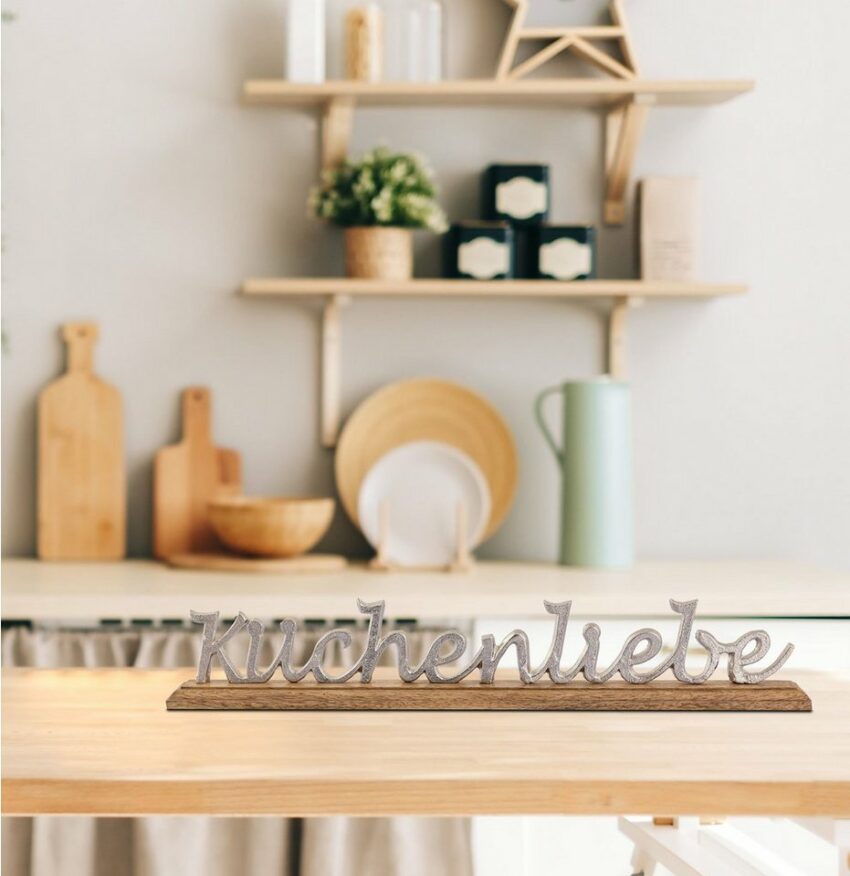 my home Deko-Schriftzug »Küchenliebe«, aus Metall, auf Holz-Deko-Objekte-Ideen für dein Zuhause von Home Trends