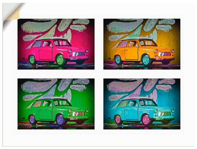Artland Wandbild »Spitzname Trabbi«, Auto (1 Stück), in vielen Größen & Produktarten - Alubild / Outdoorbild für den Außenbereich, Leinwandbild, Poster, Wandaufkleber / Wandtattoo auch für Badezimmer geeignet-Bilder-Inspirationen
