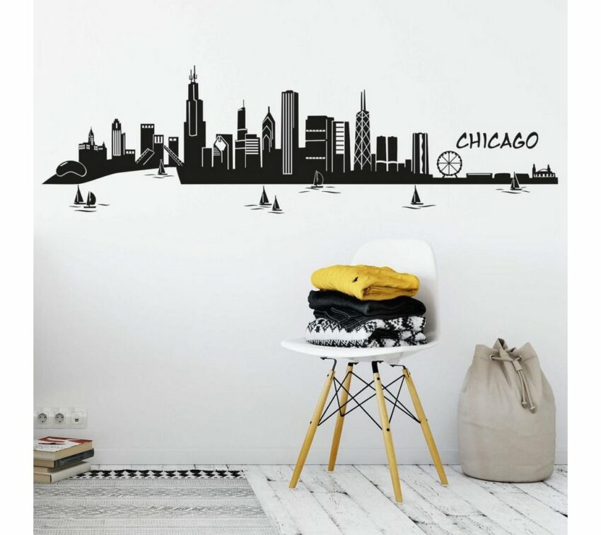 Wall-Art Wandtattoo »XXL Stadt Skyline Chicago 120cm« (1 Stück)-Wandtattoos-Ideen für dein Zuhause von Home Trends