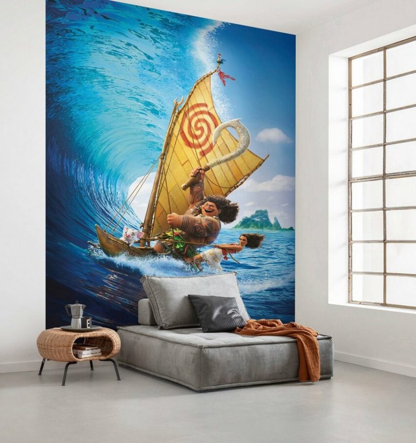 Komar Fototapete »Moana Ride the Wave«, glatt, bedruckt, Comic, Retro, mehrfarbig, BxH: 200x280 cm-Tapeten-Ideen für dein Zuhause von Home Trends