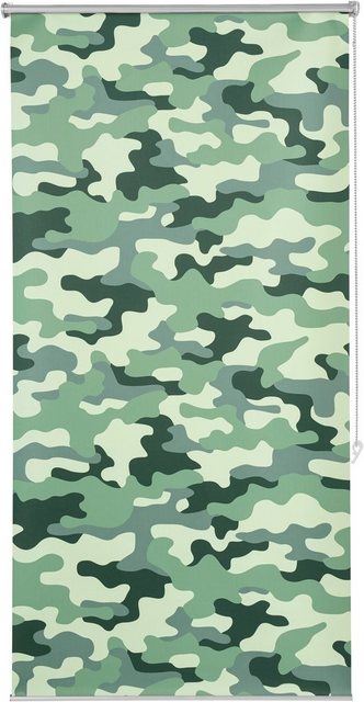 Seitenzugrollo »Camouflage«, Bruno Banani, verdunkelnd, ohne Bohren, freihängend, im Fixmaß-Rollos-Inspirationen