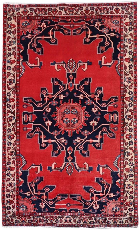 Wollteppich »Malayer Medaillon Rosso 215 x 125 cm«, morgenland, rechteckig, Höhe 1 mm, Handgeknüpft-Teppiche-Ideen für dein Zuhause von Home Trends