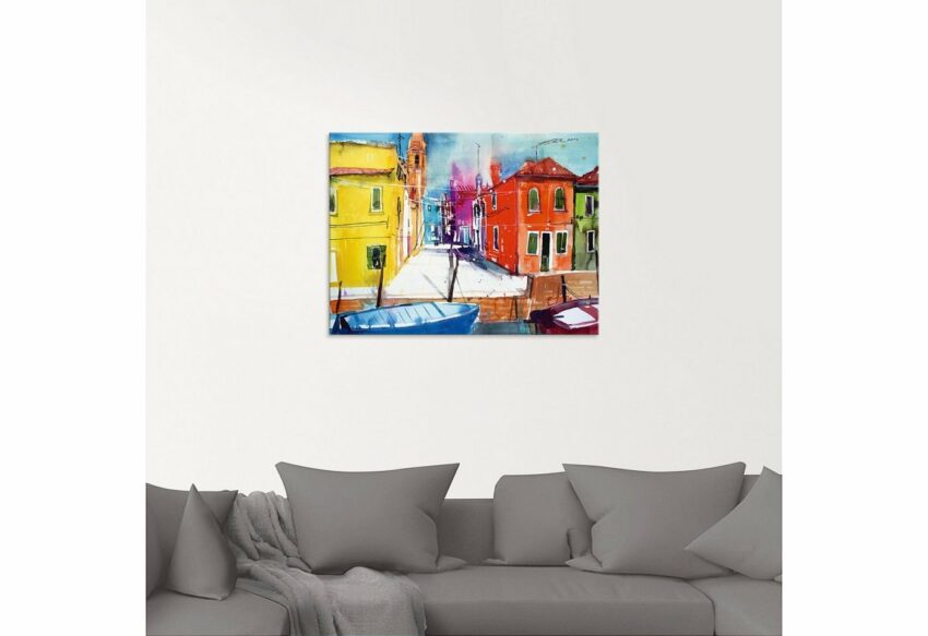 Artland Glasbild »Venedig, Burano, Fondamenta del Pizzo«, Italien (1 Stück)-Bilder-Ideen für dein Zuhause von Home Trends