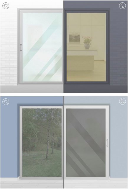 Fensterfolie »Statische UV-Folie«, GARDINIA, halbtransparent, spiegelnd-Fensterfolien-Inspirationen