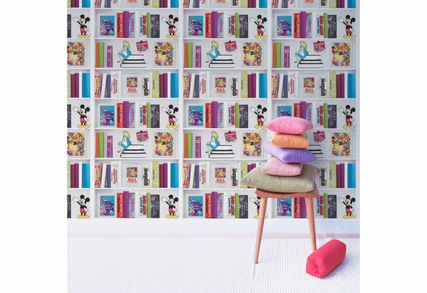 Disney Vliestapete »Bücherregal«, (1 St), Mehrfarbig - 1005x52 cm-Tapeten-Ideen für dein Zuhause von Home Trends