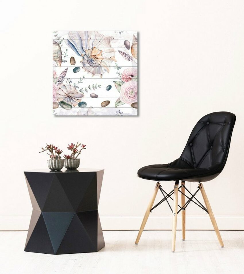 queence Holzbild »Muscheln und Schnecken«, 40x40 cm-Bilder-Ideen für dein Zuhause von Home Trends