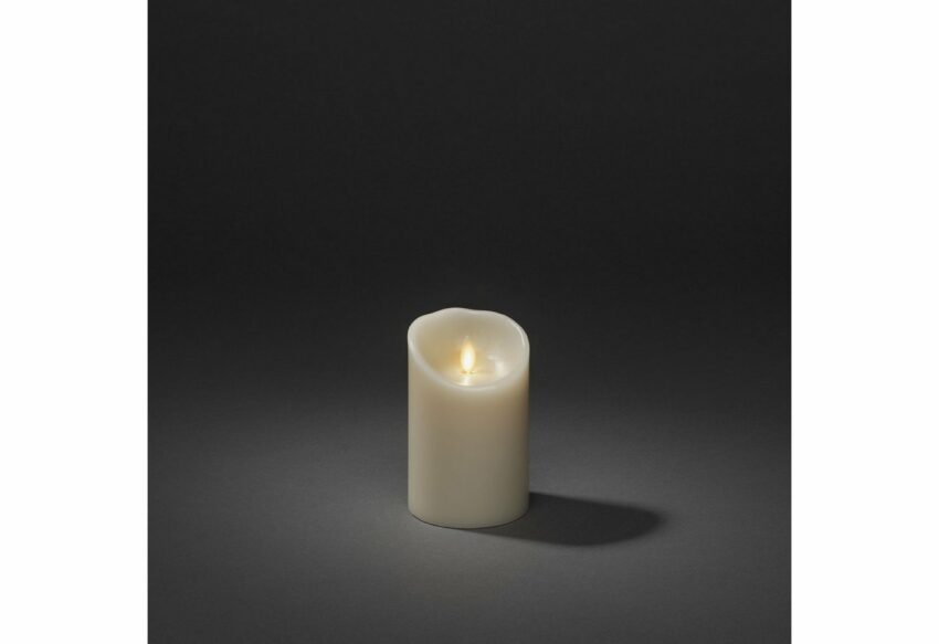 KONSTSMIDE LED-Kerze (1-tlg), LED Echtwachskerze cremeweiß, mit 3D Flamme und geschmolzener Kante-Kerzen-Ideen für dein Zuhause von Home Trends