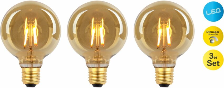 näve »LED Leuchtmittel E27/4W 3er-Set« LED-Leuchtmittel, E27, 3 Stück, Warmweiß, Set - 3stück, dimmbar-Leuchtmittel-Ideen für dein Zuhause von Home Trends