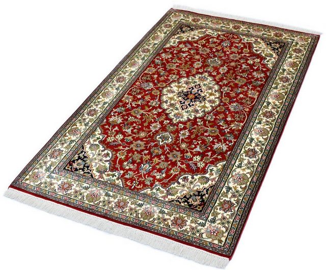 Seidenteppich »Kashan 9507«, Kayoom, rechteckig, Höhe 10 mm, Einzelstück mit Zertifikat, Wohnzimmer-Teppiche-Inspirationen