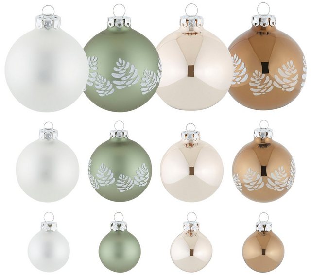 Thüringer Glasdesign Weihnachtsbaumkugel »Nature« (30 Stück)-Weihnachtskugeln-Inspirationen