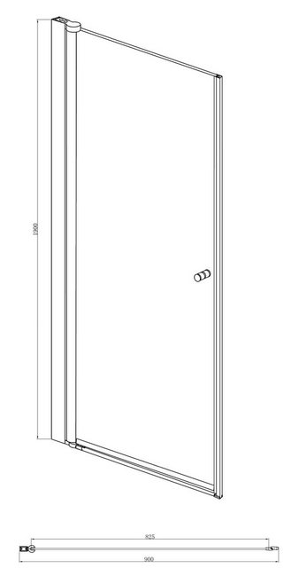 welltime Dusch-Drehtür »Florenz«, 90x190 cm, Einscheibensicherheitsglas, mit Magnetverschluss und Schwalllippe-Türen-Inspirationen