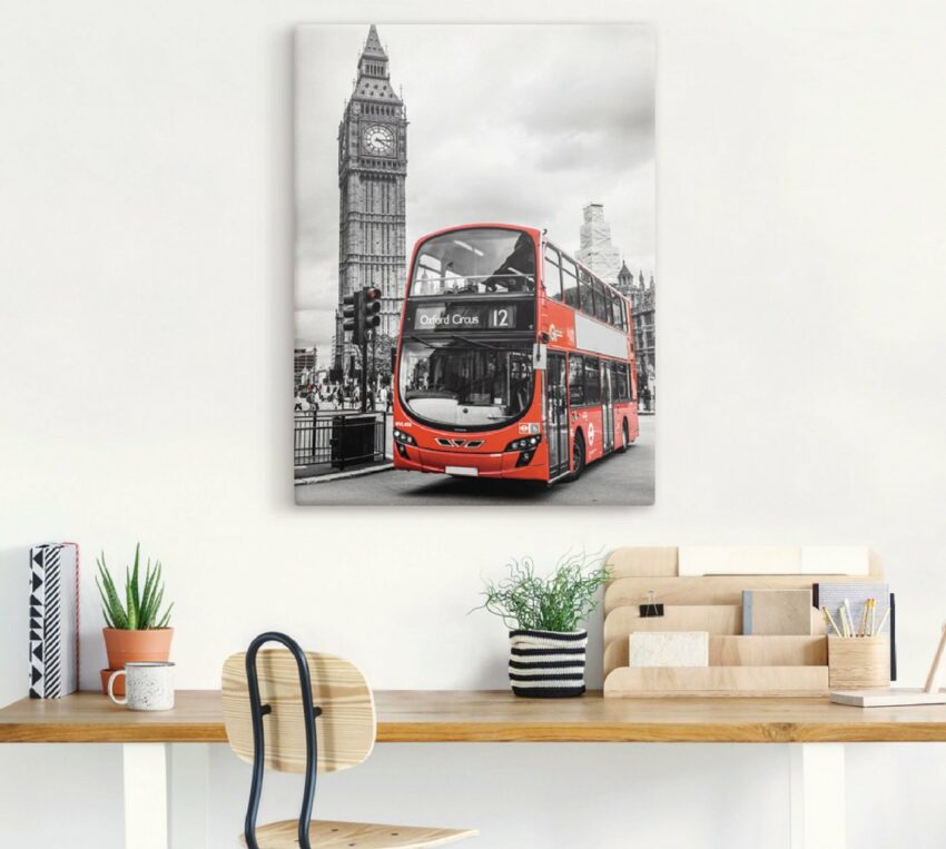 Artland Wandbild »London Bus und Big Ben«, Gebäude (1 Stück), in vielen Größen & Produktarten - Alubild / Outdoorbild für den Außenbereich, Leinwandbild, Poster, Wandaufkleber / Wandtattoo auch für Badezimmer geeignet-Bilder-Ideen für dein Zuhause von Home Trends