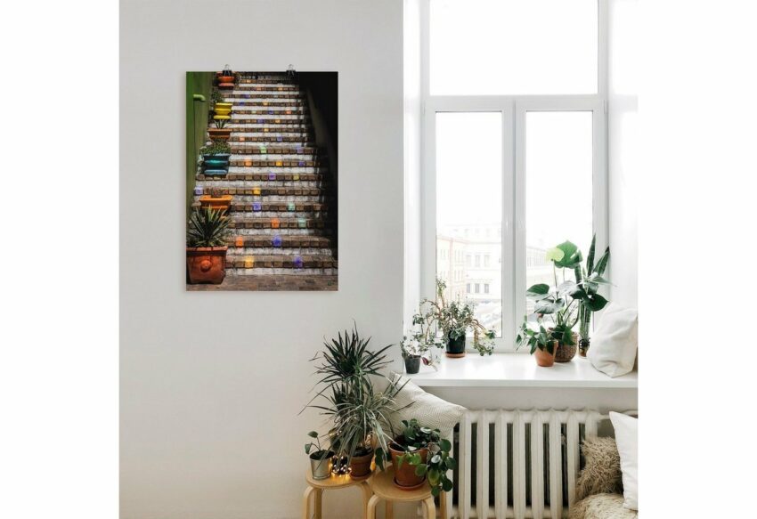 Artland Wandbild »Die Treppe«, Gebäude (1 Stück), in vielen Größen & Produktarten - Alubild / Outdoorbild für den Außenbereich, Leinwandbild, Poster, Wandaufkleber / Wandtattoo auch für Badezimmer geeignet-Bilder-Ideen für dein Zuhause von Home Trends