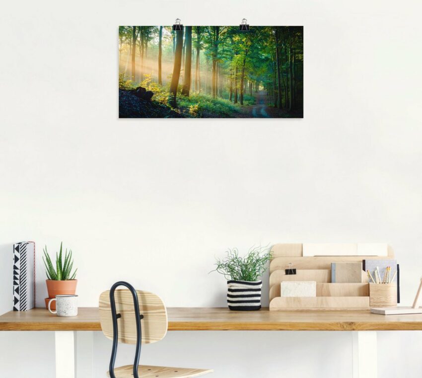 Artland Wandbild »Herbstmorgen im Wald«, Waldbilder (1 Stück), in vielen Größen & Produktarten - Alubild / Outdoorbild für den Außenbereich, Leinwandbild, Poster, Wandaufkleber / Wandtattoo auch für Badezimmer geeignet-Bilder-Ideen für dein Zuhause von Home Trends