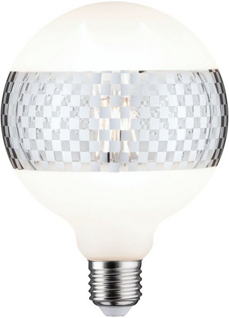 Paulmann »Globe 125mm Ringspiegel silberfarben glanz kariert« LED-Leuchtmittel, E27, 1 Stück, Warmweiß-Leuchtmittel-Inspirationen