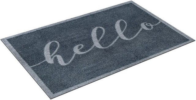 Teppich »Scriptello«, wash+dry by Kleen-Tex, rechteckig, Höhe 9 mm-Teppiche-Inspirationen