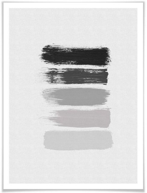 Wall-Art Poster »50 Shades of Grey Schwarz Grau«, Grafik (1 Stück), Poster, Wandbild, Bild, Wandposter-Bilder-Inspirationen