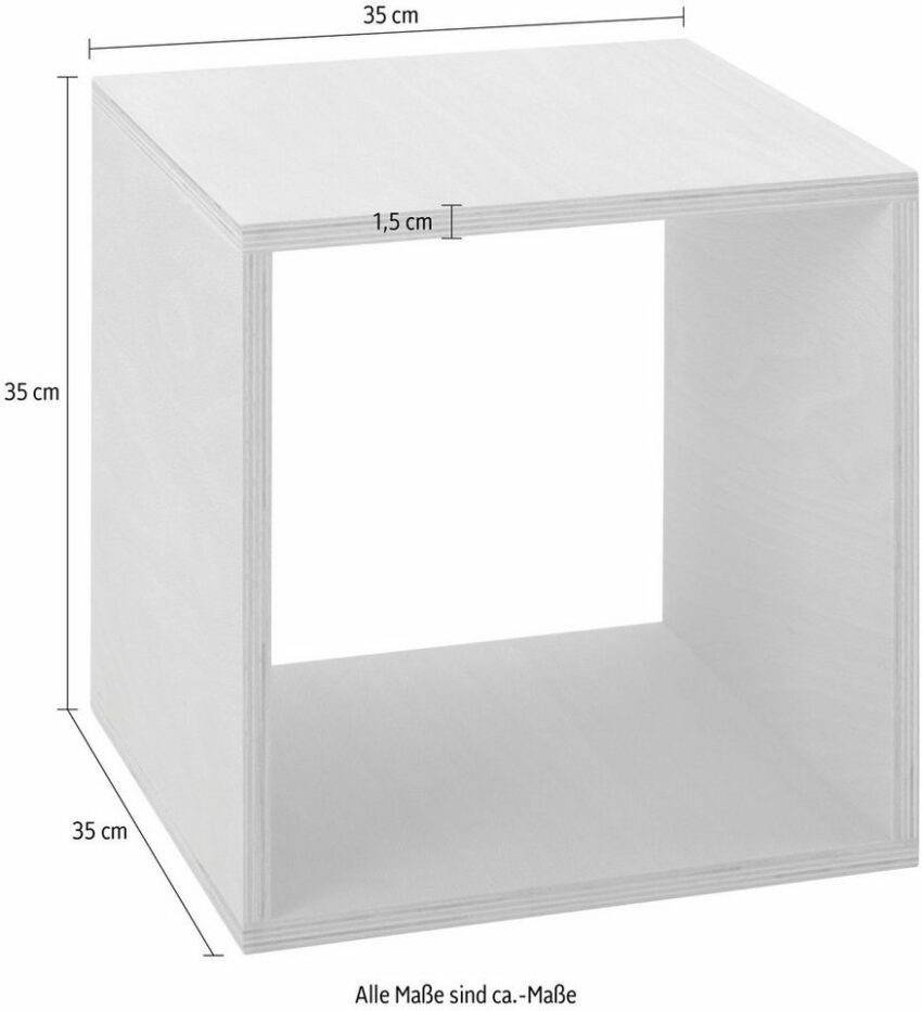 Tojo Beistelltisch »Tojo-cube«, aus Buche Multiplex, geölt, Maße (35/35/35 cm)-Tische-Ideen für dein Zuhause von Home Trends