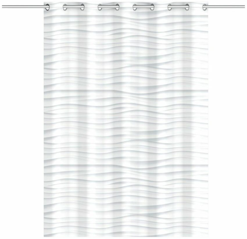 Eisl Duschvorhang »White Wave« Breite 180 cm, waschbarer Antischimmel Textil Vorhang (Höhe 200 cm), blickdichter Vorhang auch für die Badewanne-Duschvorhänge-Ideen für dein Zuhause von Home Trends