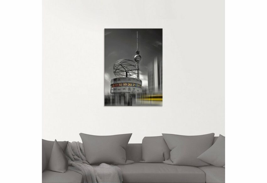 Artland Glasbild »Dynamische-Kunst Berlin Alexanderplatz«, Gebäude (1 Stück)-Bilder-Ideen für dein Zuhause von Home Trends