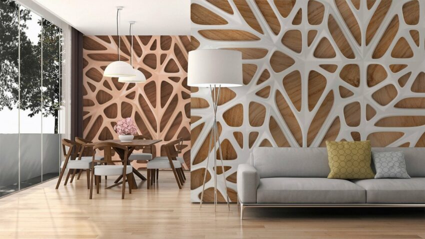 living walls Fototapete »Designwalls Organic Surface 1«, glatt, (5 St)-Tapeten-Ideen für dein Zuhause von Home Trends