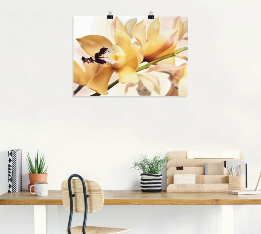 Artland Wandbild »Gelbe Orchidee«, Blumenbilder (1 Stück), in vielen Größen & Produktarten - Alubild / Outdoorbild für den Außenbereich, Leinwandbild, Poster, Wandaufkleber / Wandtattoo auch für Badezimmer geeignet-Bilder-Ideen für dein Zuhause von Home Trends