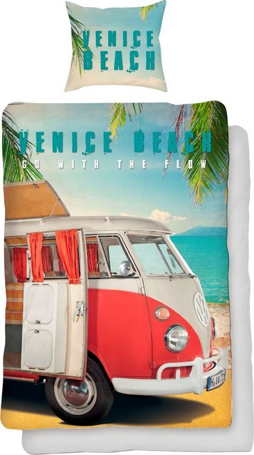 Wendebettwäsche »Venice Beach«, Volkswagen, mit Auto-Bettwäsche-Inspirationen