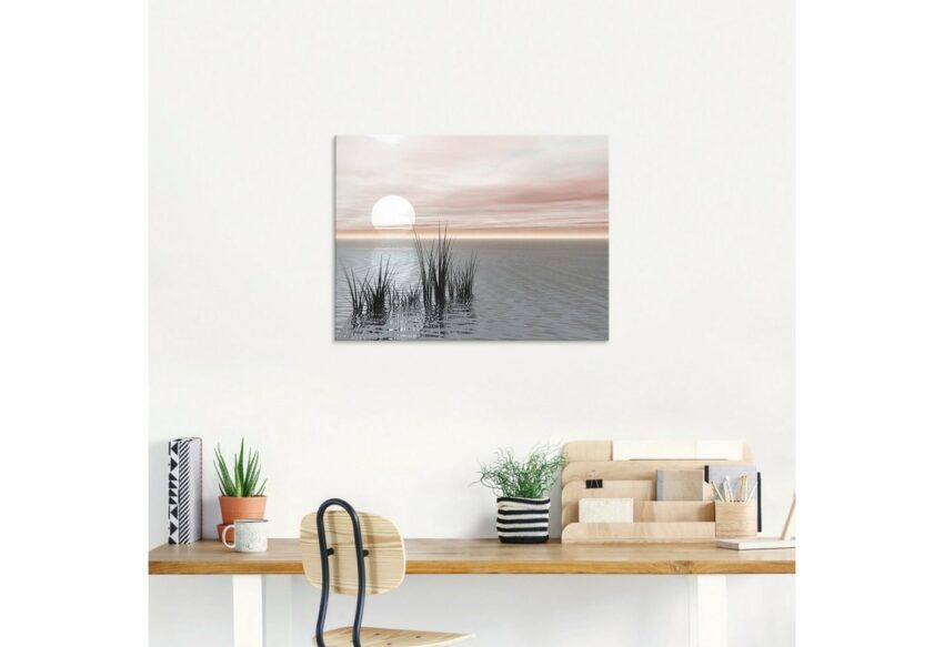Artland Glasbild »Sonnenuntergang mit Schilf«, Sonnenaufgang & -untergang (1 Stück)-Bilder-Ideen für dein Zuhause von Home Trends