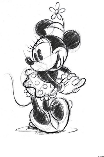 Disney Leinwandbild »Minnie Sketch«, (1 Stück)-Bilder-Inspirationen