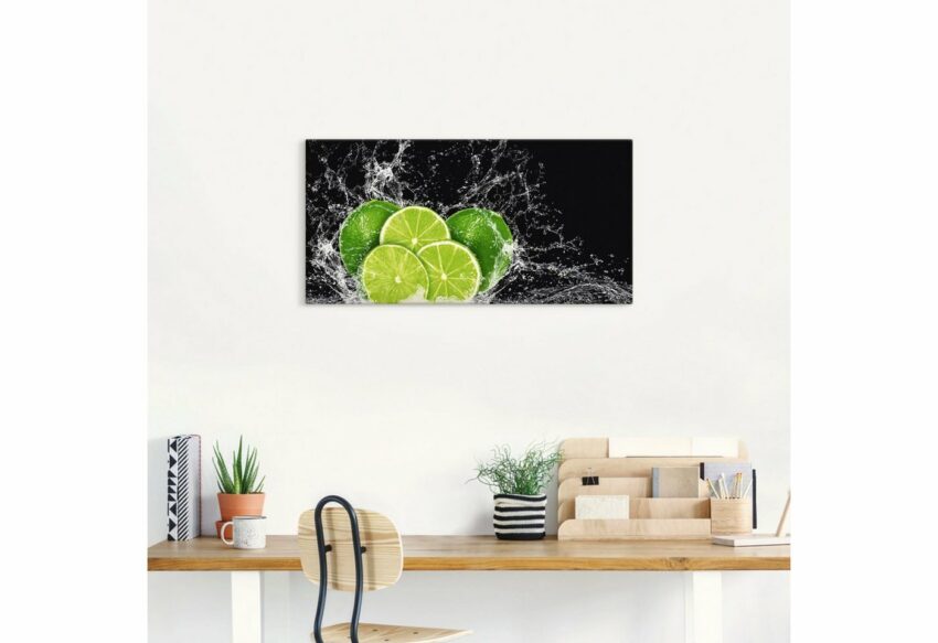Artland Wandbild »Limone mit Spritzwasser«, Obst Bilder (1 Stück), in vielen Größen & Produktarten - Alubild / Outdoorbild für den Außenbereich, Leinwandbild, Poster, Wandaufkleber / Wandtattoo auch für Badezimmer geeignet-Bilder-Ideen für dein Zuhause von Home Trends