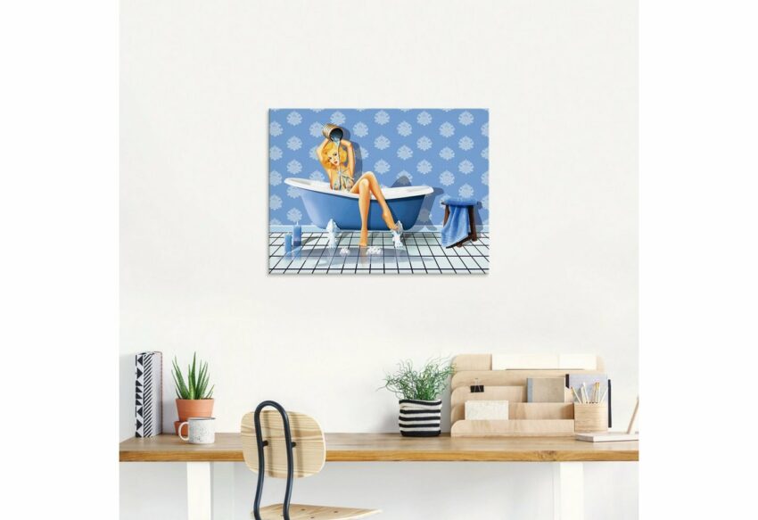 Artland Glasbild »Das sexy blaue Badezimmer«, Frau (1 Stück)-Bilder-Ideen für dein Zuhause von Home Trends