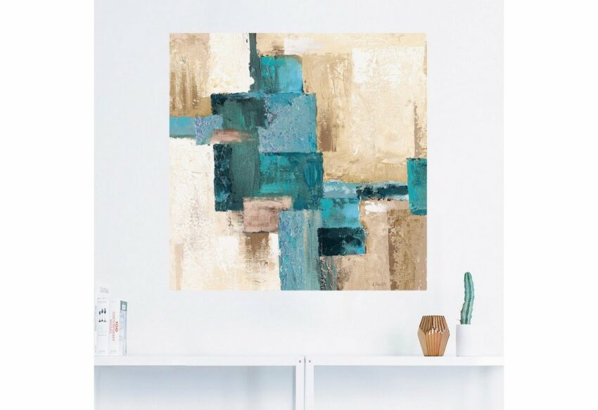 Artland Wandbild »Abstrakte Karos beige-türkis«, Muster (1 Stück), in vielen Größen & Produktarten - Alubild / Outdoorbild für den Außenbereich, Leinwandbild, Poster, Wandaufkleber / Wandtattoo auch für Badezimmer geeignet-Bilder-Ideen für dein Zuhause von Home Trends