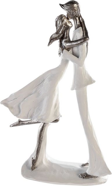 Casablanca by Gilde Dekofigur »Skulptur Hold me« (1 Stück), Dekoobjekt, Höhe 32 cm, Pärchen, mit Spruchanhänger, Wohnzimmer-Figuren-Inspirationen
