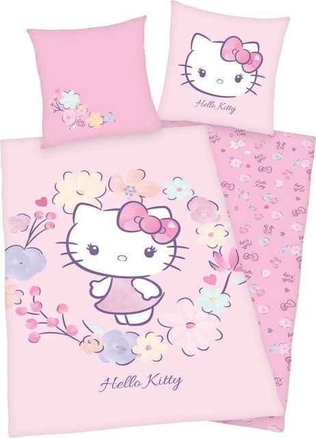 Kinderbettwäsche »Hello Kitty«, Hello Kitty, mit niedlichem Hello Kitty Motiv-Bettwäsche-Inspirationen