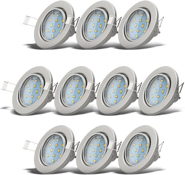 B.K.Licht LED Einbaustrahler, LED Einbauleuchten schwenkbar weiß inkl. 3W 250lm GU10 Decken-Spot Einbauspots-Lampen-Inspirationen