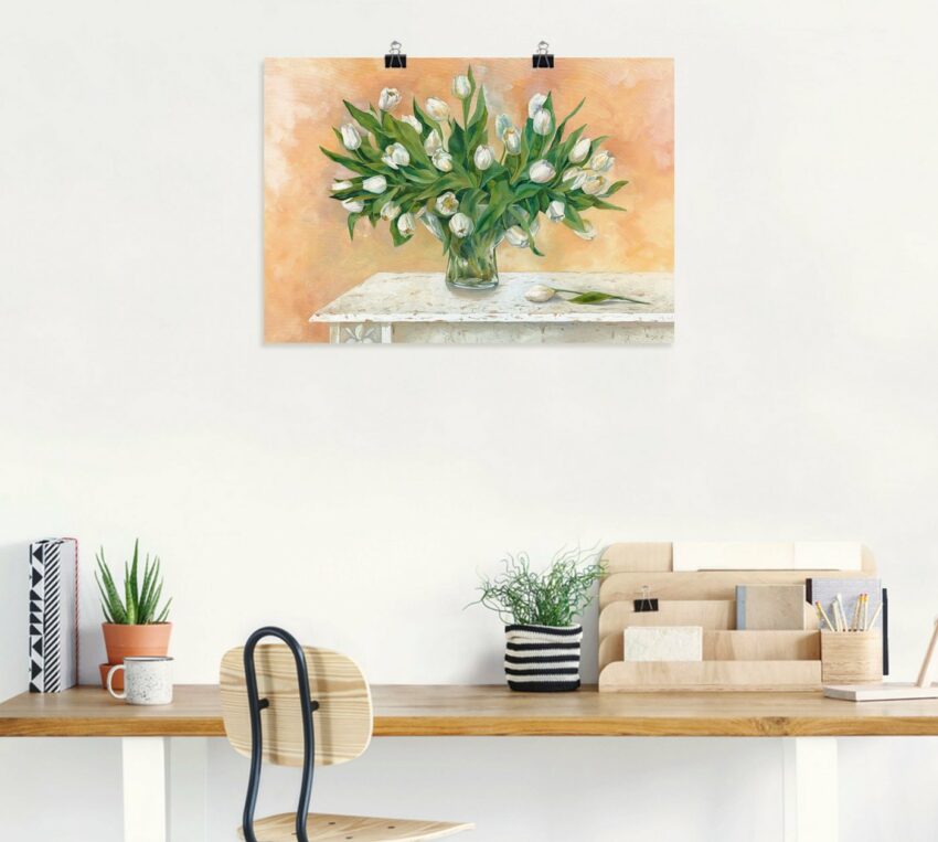 Artland Wandbild »Weiße Tulpen II«, Blumen (1 Stück), in vielen Größen & Produktarten - Alubild / Outdoorbild für den Außenbereich, Leinwandbild, Poster, Wandaufkleber / Wandtattoo auch für Badezimmer geeignet-Bilder-Ideen für dein Zuhause von Home Trends