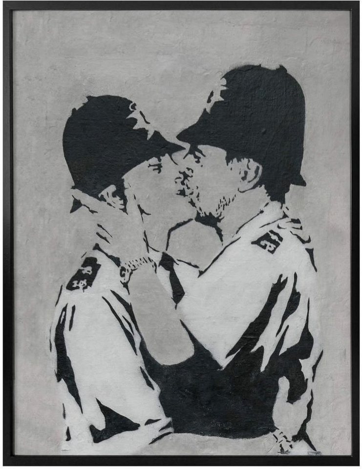 Wall-Art Poster »Graffiti Bilder Kissing Policemen«, Menschen (1 Stück), Poster, Wandbild, Bild, Wandposter-Bilder-Ideen für dein Zuhause von Home Trends