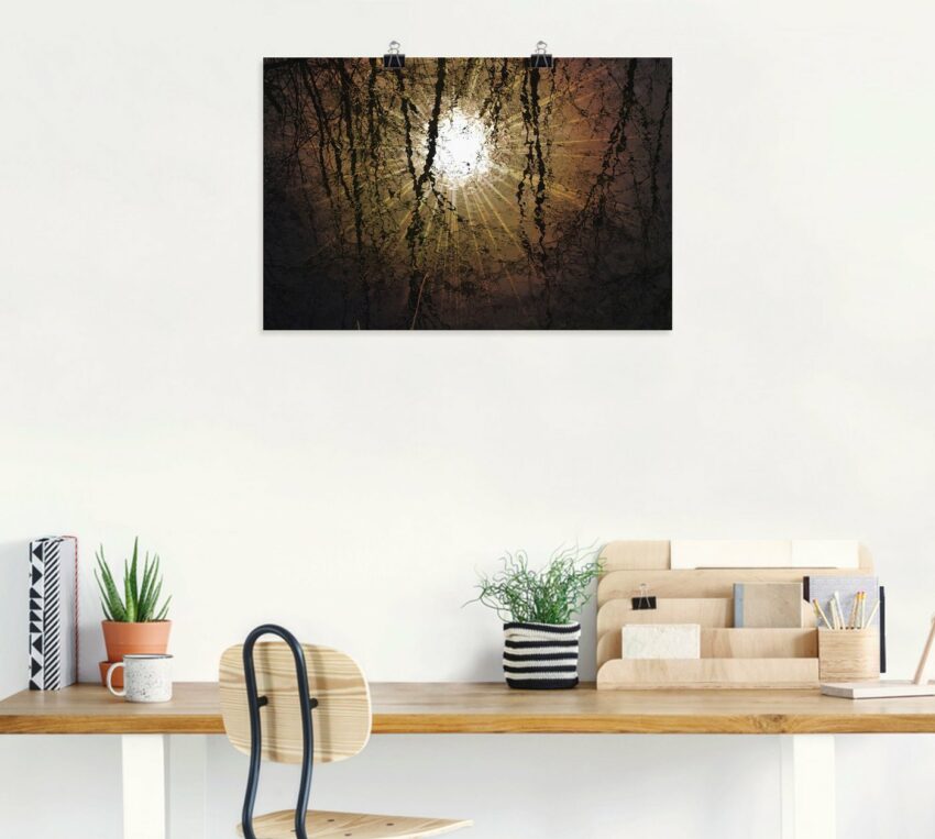 Artland Wandbild »Wasserreflektion Sonnenspiegel«, Baumbilder (1 Stück), in vielen Größen & Produktarten - Alubild / Outdoorbild für den Außenbereich, Leinwandbild, Poster, Wandaufkleber / Wandtattoo auch für Badezimmer geeignet-Bilder-Ideen für dein Zuhause von Home Trends