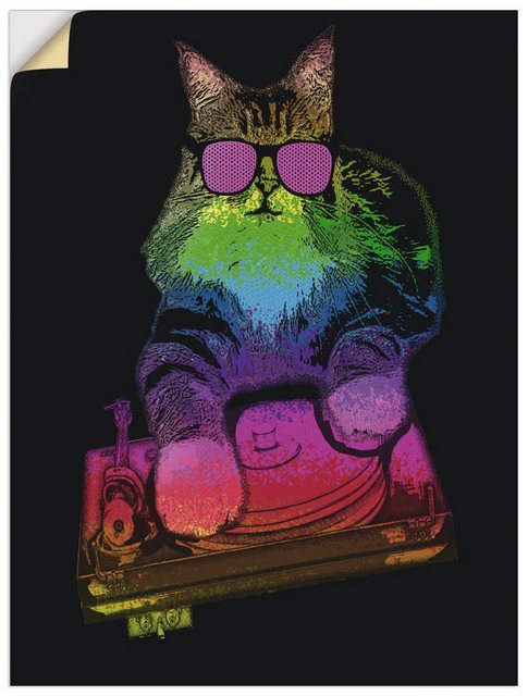 Artland Wandbild »Witzige DJ Katze Party Musik«, Humor (1 Stück), in vielen Größen & Produktarten - Alubild / Outdoorbild für den Außenbereich, Leinwandbild, Poster, Wandaufkleber / Wandtattoo auch für Badezimmer geeignet-Bilder-Inspirationen