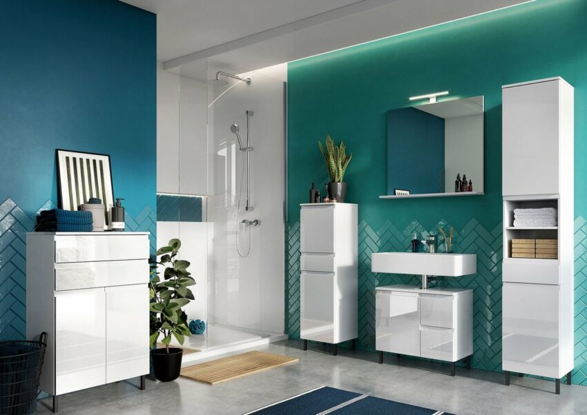 GERMANIA Waschbeckenunterschrank »Scantic« Breite 60 cm, Badezimmerschrank, verstellbarer Einlegeboden, Türdämpfung, grifflose Optik, MDF-Fronten-Schränke-Ideen für dein Zuhause von Home Trends