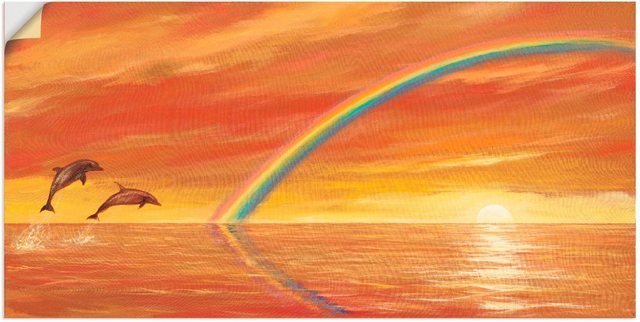 Artland Wandbild »Regenbogen über dem Meer«, Wassertiere (1 Stück), in vielen Größen & Produktarten - Alubild / Outdoorbild für den Außenbereich, Leinwandbild, Poster, Wandaufkleber / Wandtattoo auch für Badezimmer geeignet-Bilder-Inspirationen