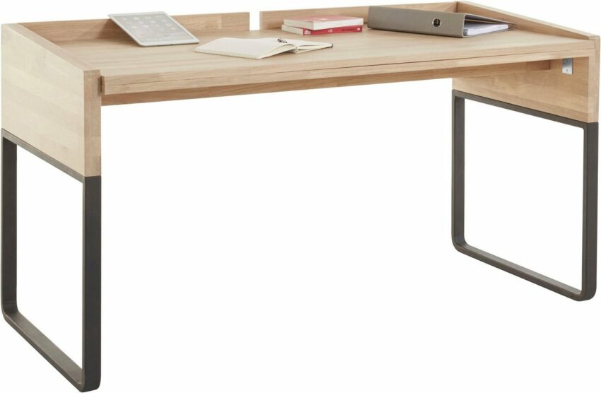 OTTO products Schreibtisch »Hellen«, aus Eiche massiv, klappbar, vegan, Breite 146 cm, Designed by Leonhard Pfeifer-Tische-Ideen für dein Zuhause von Home Trends